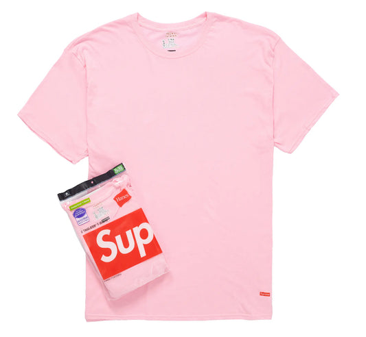 Supreme Hanes Tagless T-Shirt (Pink)