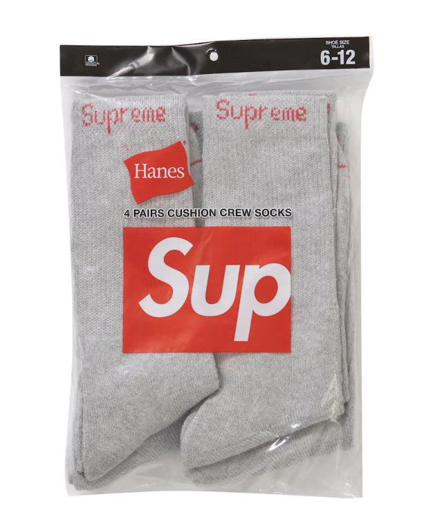 Supreme Hanes Crew Socks (HTH GREY)